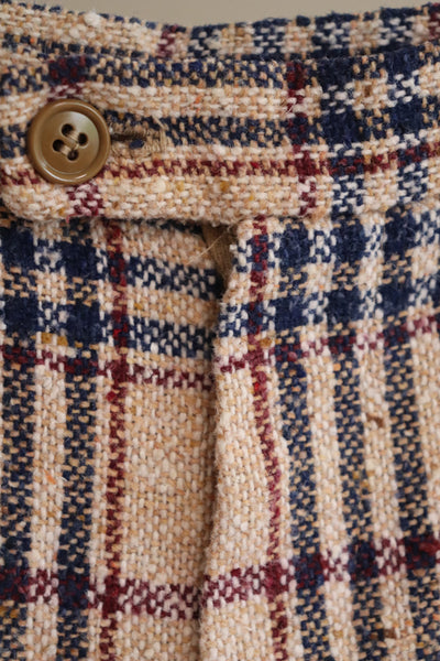 70s Plaid Tweed Bell Bottoms