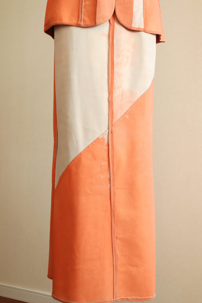 70s Salmon Pink Suede Three Piece Matching Set