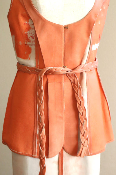 70s Salmon Pink Suede Three Piece Matching Set
