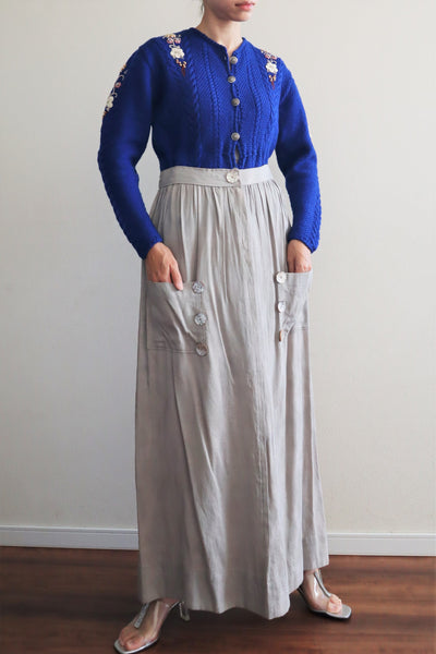 1800s Antique Front Pocket Skirt