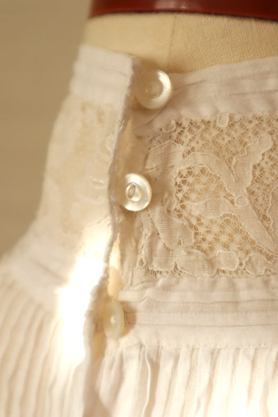 1910s Edwardian Lace Fine Cotton Blouse