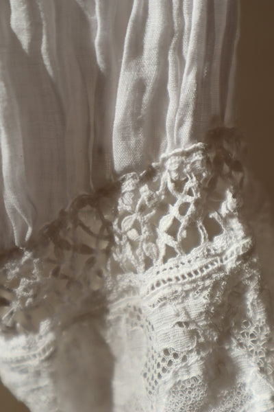 1910s Edwardian Lace Fine Cotton Blouse