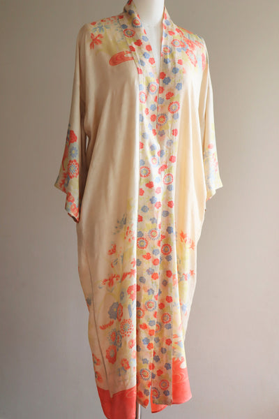 1920s Rare Pongee Silk Robe