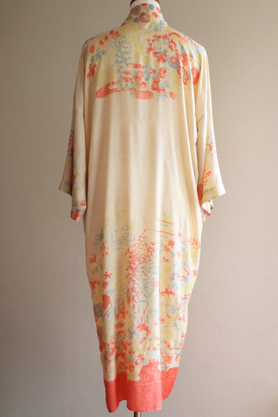 1920s Rare Pongee Silk Robe