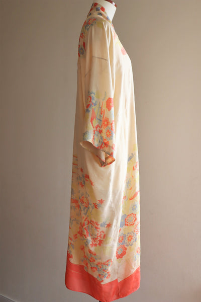 1920s Rare Pongee Silk Robe