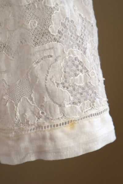 1910s Edwardian Lace Fine Cotton Blouse