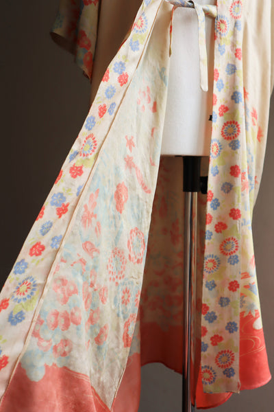 1920s Rare Pongee Silk Robe