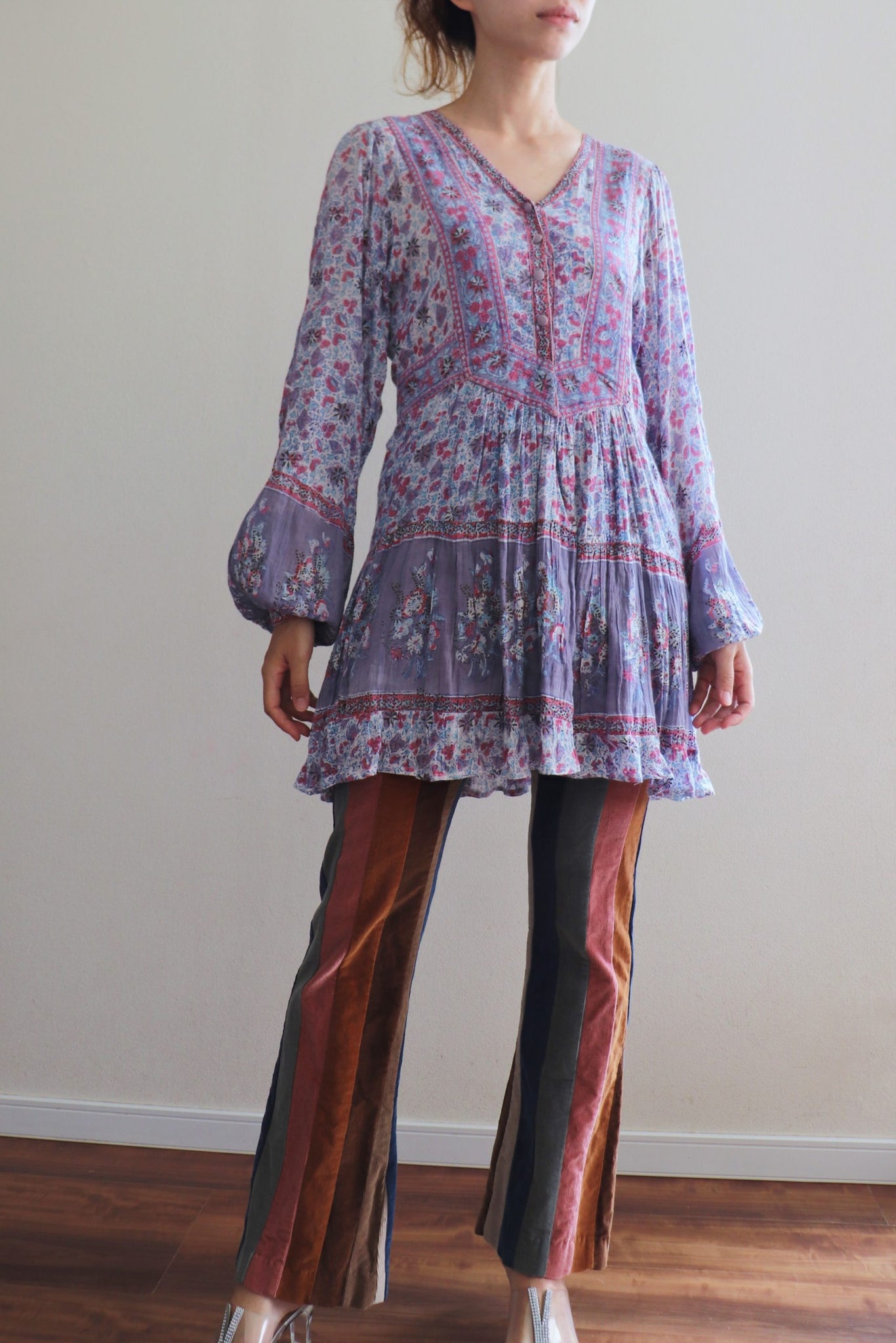 70s Indian Cotton Purple Tunic