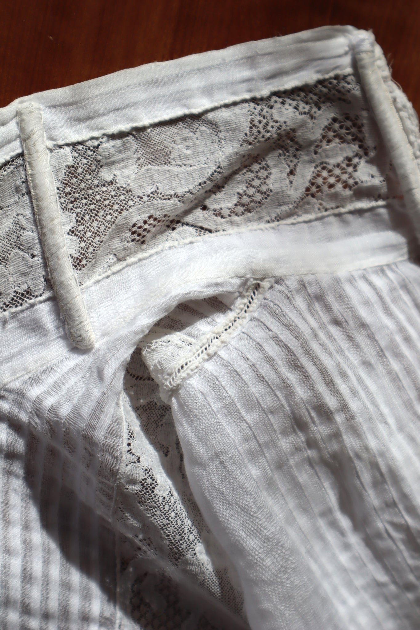 1910s Edwardian Lace Fine Cotton Blouse
