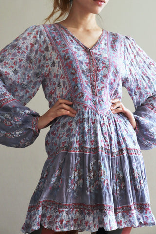 70s Indian Cotton Purple Tunic