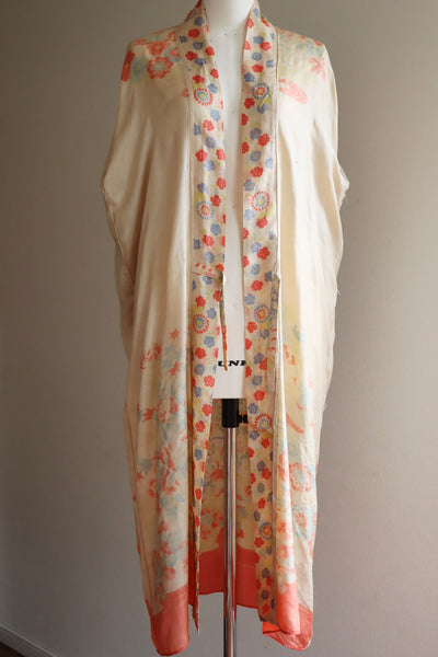 1920s Rare Pongee Silk Robe