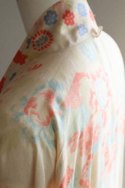 1920s Rare Pongee Silk Robe