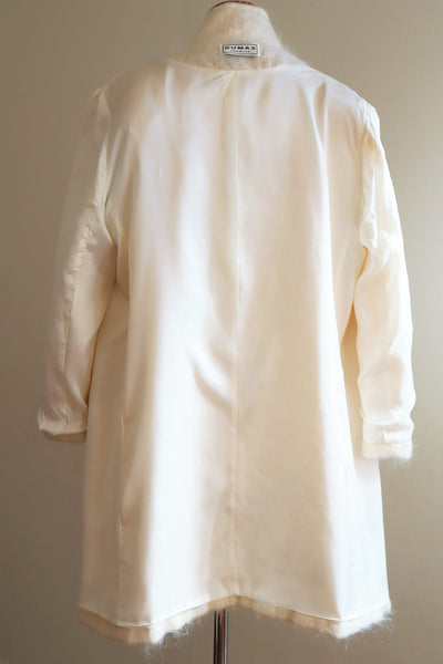 80s White Mohair Chester Coat