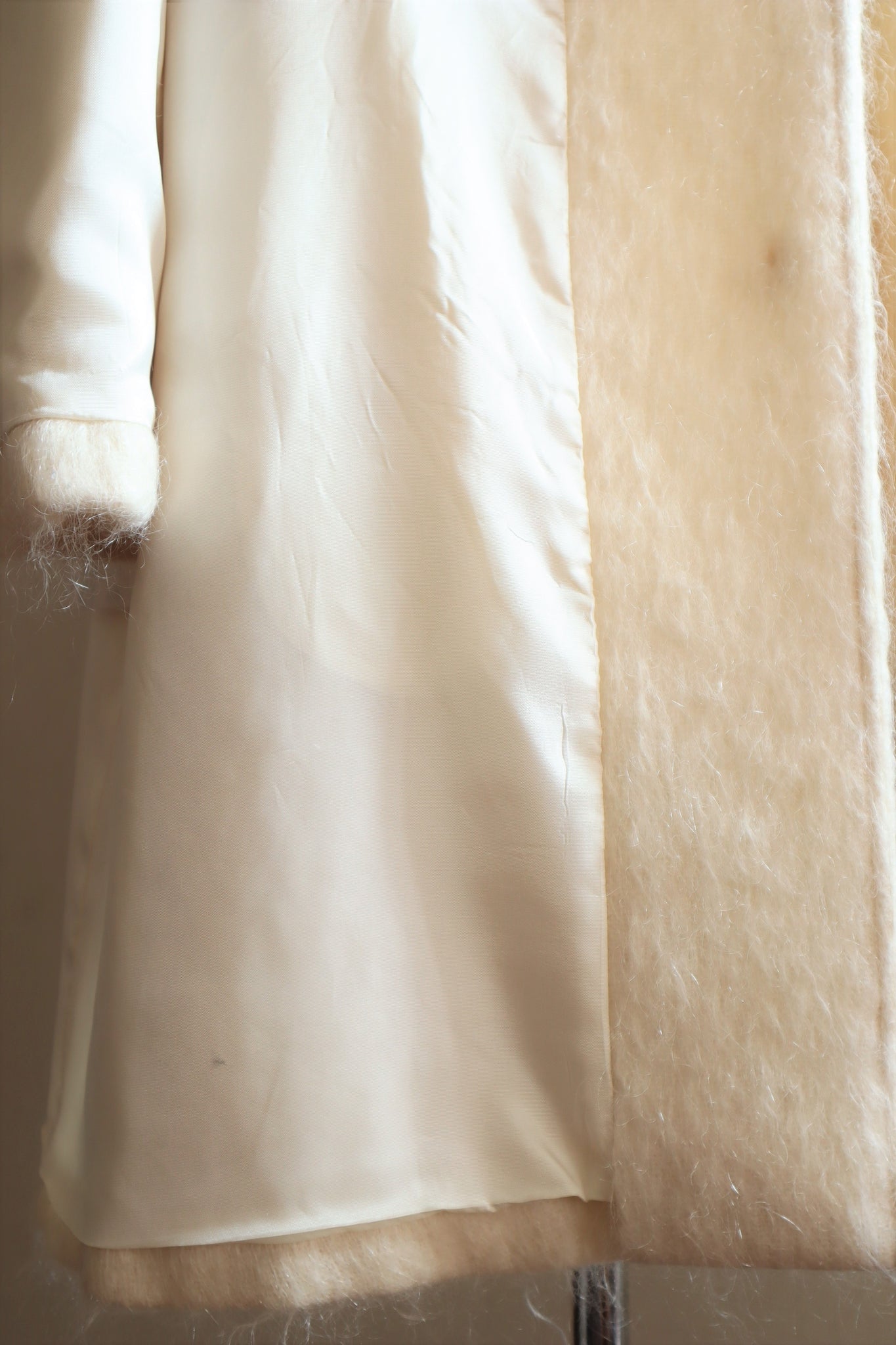 80s White Mohair Chester Coat