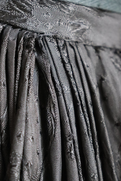 50s Hungarian Black Silk Brocade Skirt