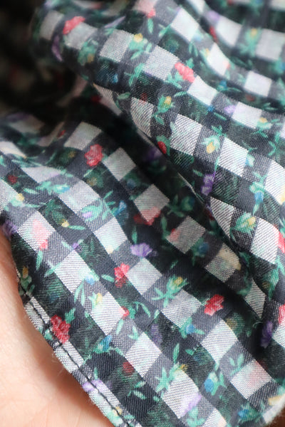 80s Floral Dirndl Dress