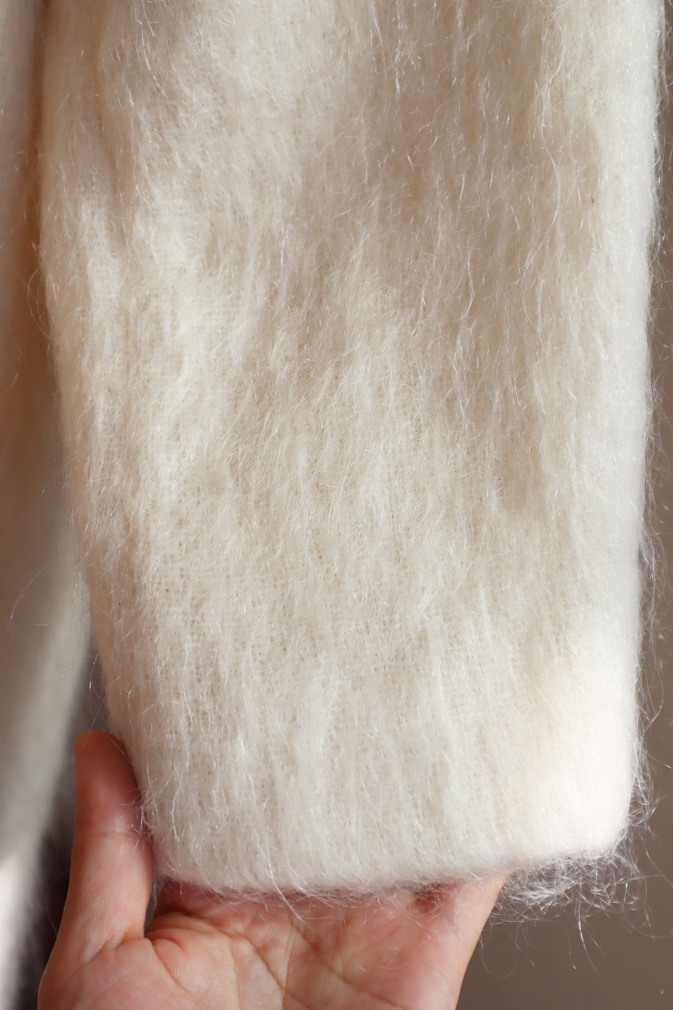 80s White Mohair Chester Coat