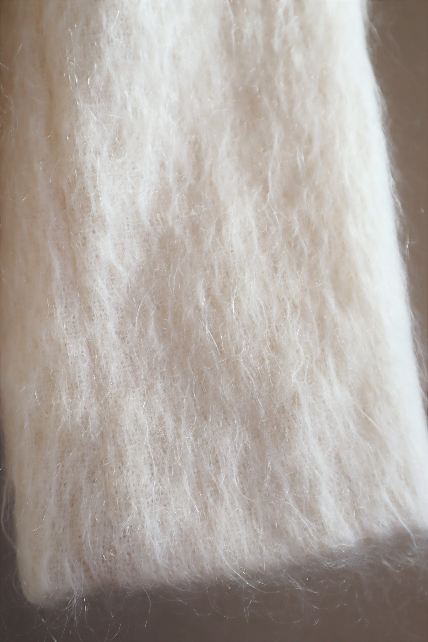 80s White Mohair Chester Coat