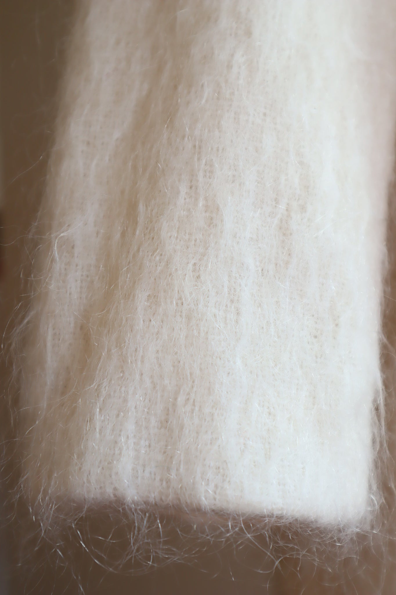 80s White Mohair Chester Coat