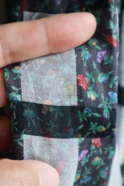 80s Floral Dirndl Dress