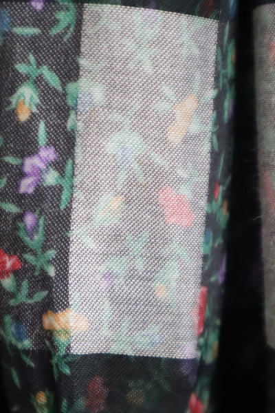 80s Floral Dirndl Dress