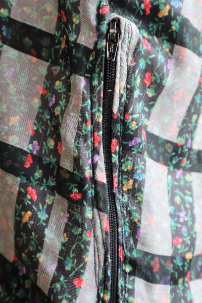 80s Floral Dirndl Dress