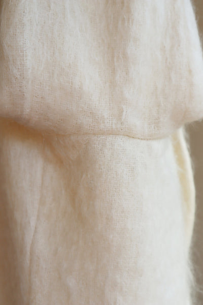 80s White Mohair Chester Coat