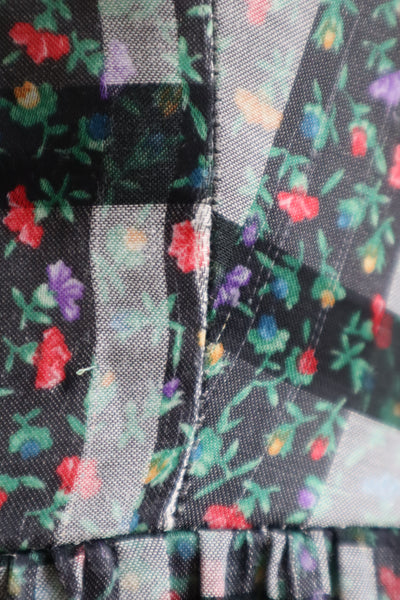 80s Floral Dirndl Dress