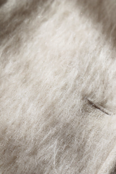 80s White Mohair Chester Coat