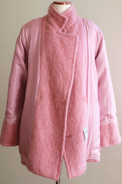 80s Irish Pink Mohair Coat