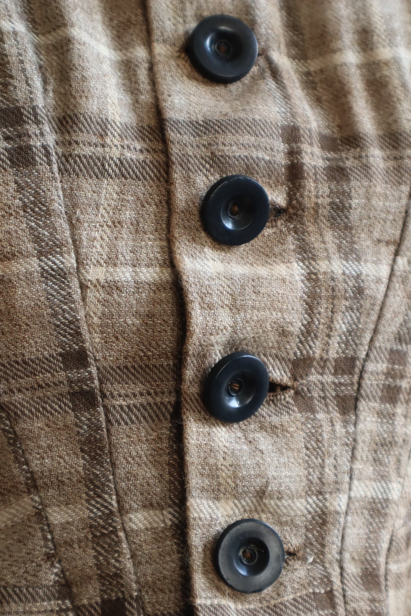 1880s Plaid Travel Suit Three Piece-Jacket