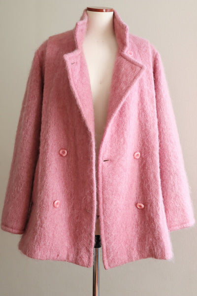 80s Irish Pink Mohair Coat