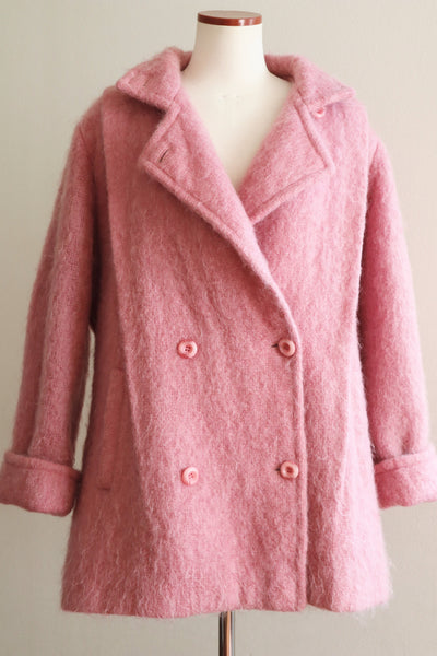 80s Irish Pink Mohair Coat
