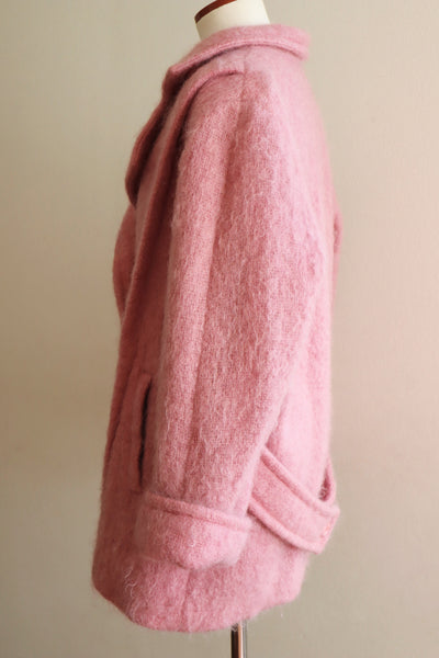 80s Irish Pink Mohair Coat