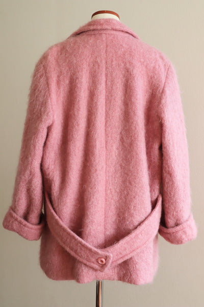 80s Irish Pink Mohair Coat