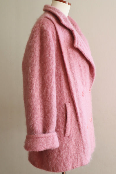 80s Irish Pink Mohair Coat