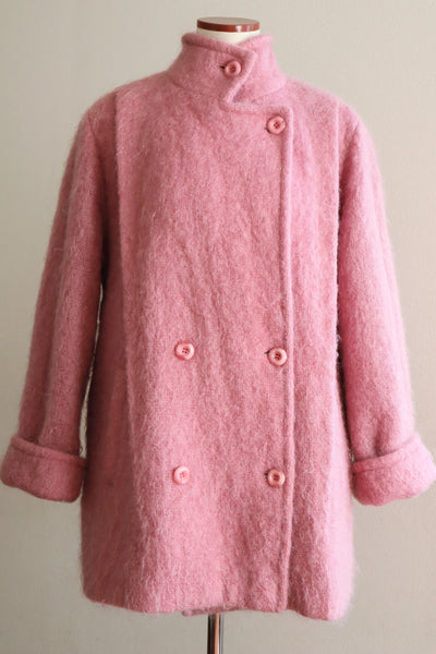 80s Irish Pink Mohair Coat