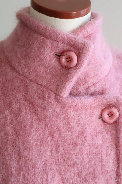 80s Irish Pink Mohair Coat