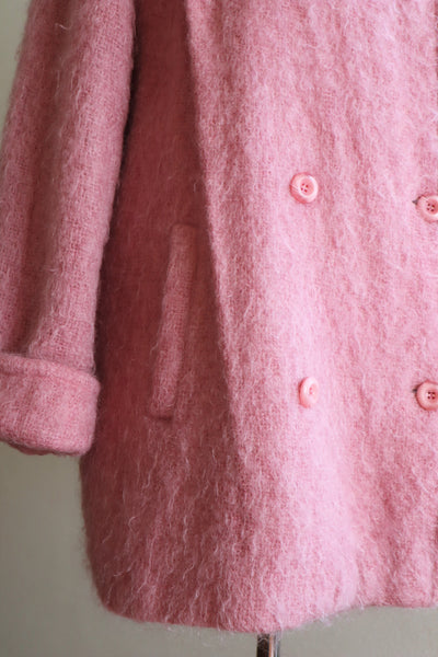 80s Irish Pink Mohair Coat