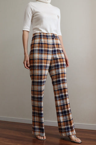 70s Plaid Bell Bottom Pants