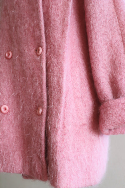 80s Irish Pink Mohair Coat