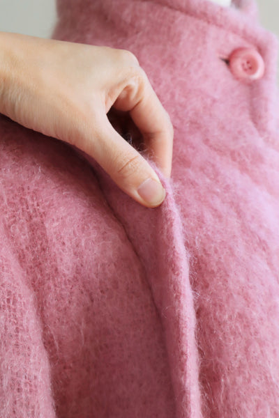 80s Irish Pink Mohair Coat
