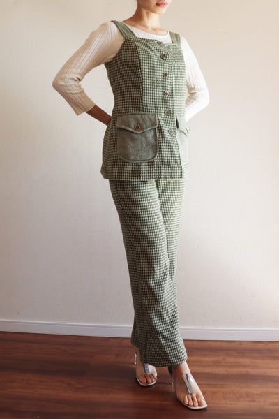 70s Olive Green 3 Piece Wool Matching Set