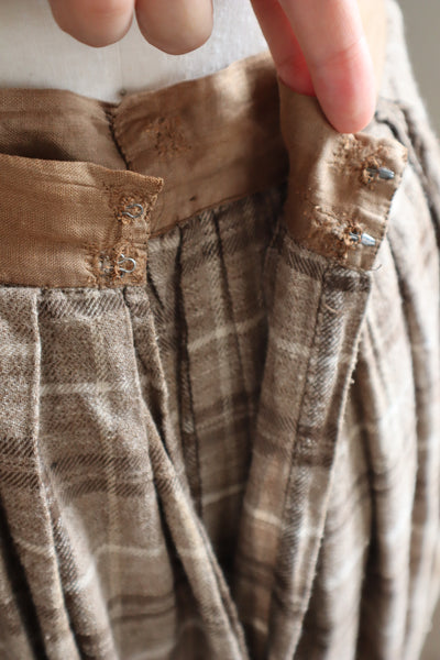 1880s Plaid Travel Suit Three Piece-Skirt1