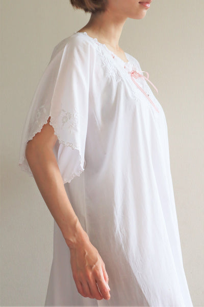 1910s Marshmallow Cotton Short Sleeve Dress