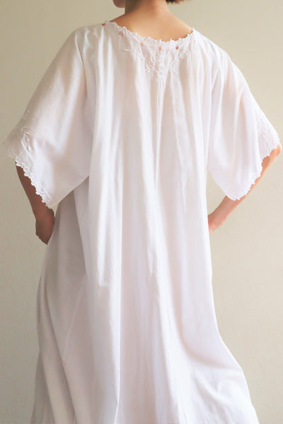 1910s Marshmallow Cotton Short Sleeve Dress