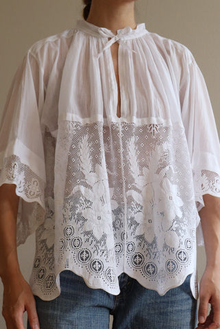 Antique Church Tunic Lace Blouse