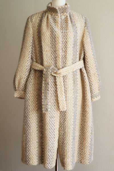 70s Mohair Wool Swing Long Coat