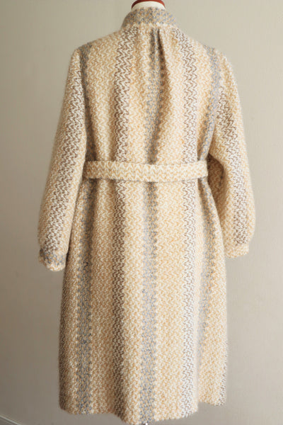 70s Mohair Wool Swing Long Coat