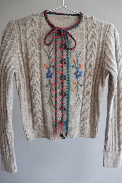 60s Austrian Embroidered Cardigan